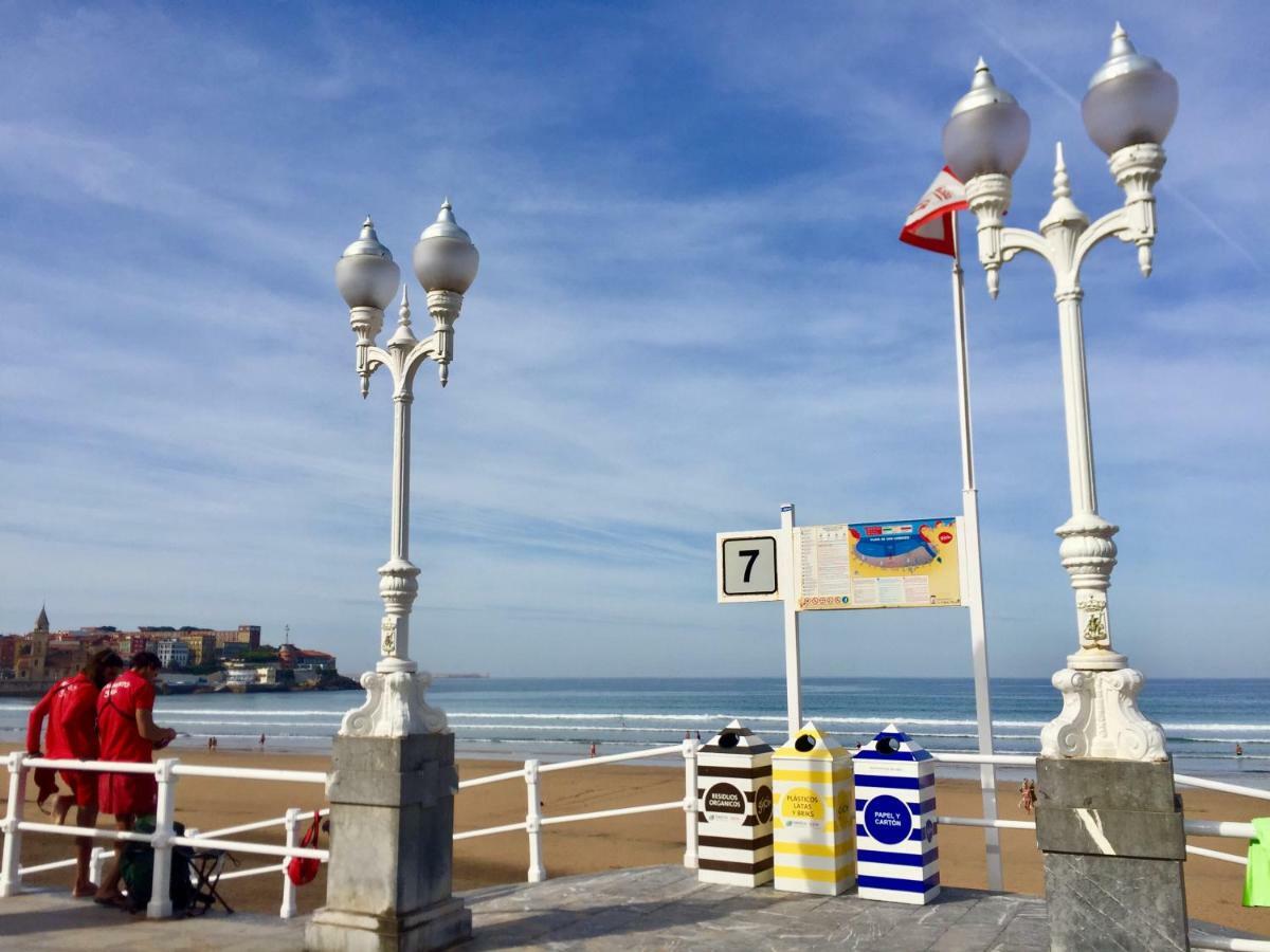 Ático Marqués Playa Centro - garaje opcional - TODOS LOS PROTOCOLOS SANITARIOS Gijón Esterno foto